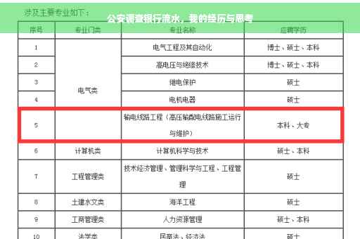 公安调查银行流水，我的经历与思考