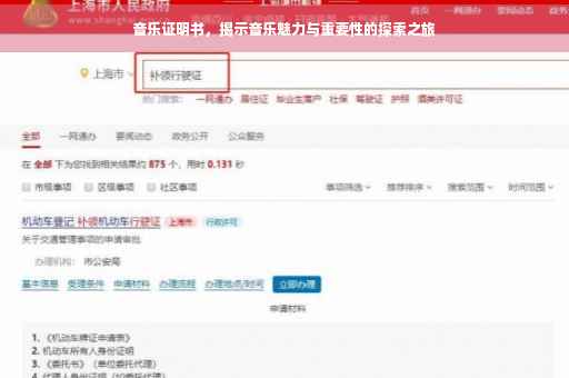 音乐证明书，揭示音乐魅力与重要性的探索之旅