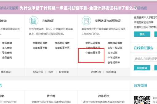 为什么申请了计算机一级证书却查不到-全国计算机证书掉了怎么办