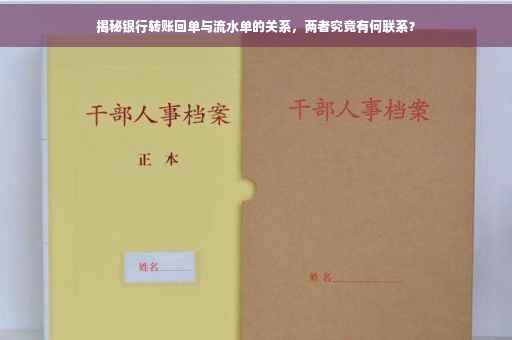 揭秘银行转账回单与流水单的关系，两者究竟有何联系？