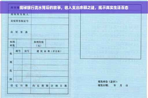 揭秘银行流水背后的故事，收入支出余额之谜，揭示真实生活百态