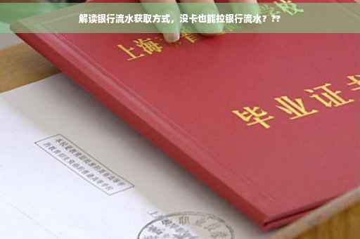 解读银行流水获取方式，没卡也能拉银行流水？??