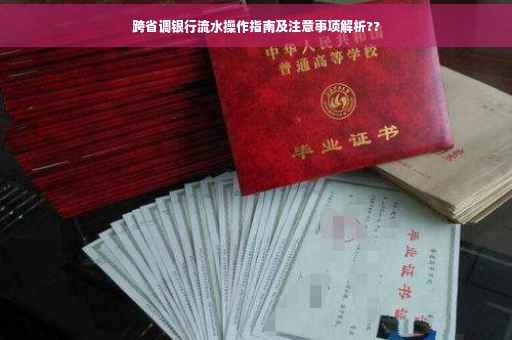 跨省调银行流水操作指南及注意事项解析??