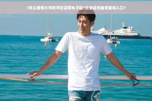 ?怎么查看大学的学历证明电子版?毕业证书编号查询入口?