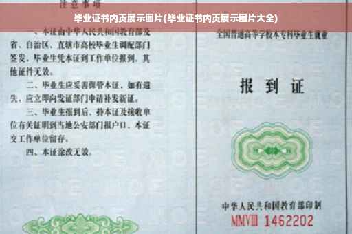 毕业证书内页展示图片(毕业证书内页展示图片大全)