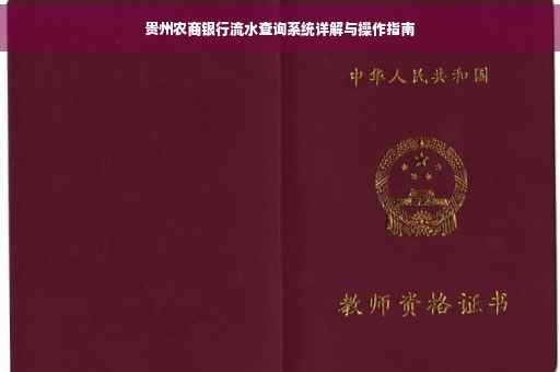 贵州农商银行流水查询系统详解与操作指南