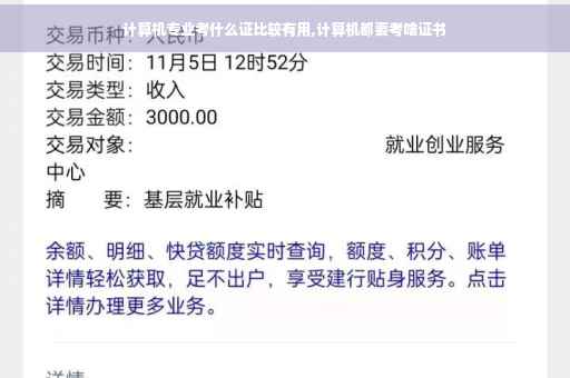 计算机专业考什么证比较有用,计算机都要考啥证书