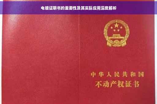 电镀证明书的重要性及其实际应用深度解析