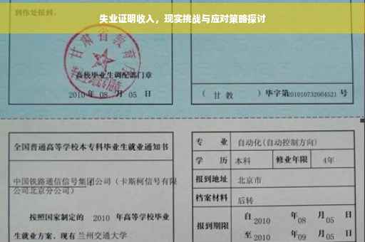 失业证明收入，现实挑战与应对策略探讨