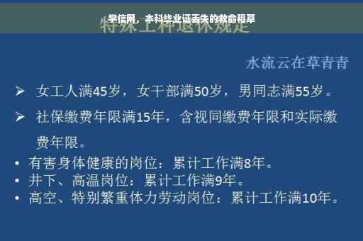 学信网，本科毕业证丢失的救命稻草