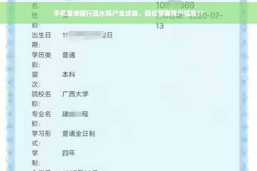 手机查询银行流水账户全攻略，轻松掌握账户信息??