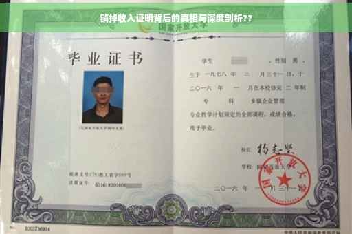 销掉收入证明背后的真相与深度剖析??
