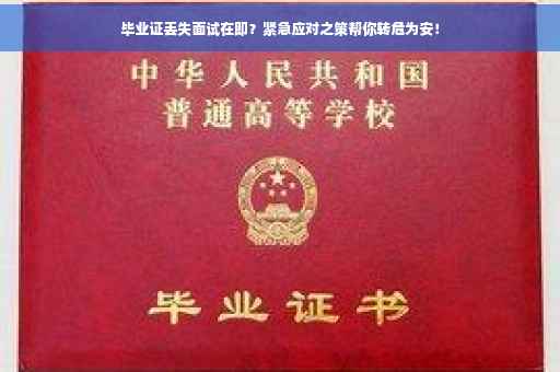 毕业证丢失面试在即？紧急应对之策帮你转危为安！