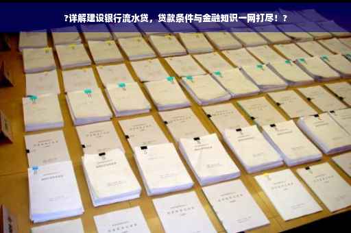 ?详解建设银行流水贷，贷款条件与金融知识一网打尽！?