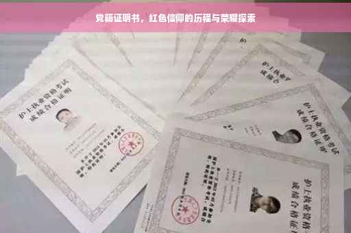 党籍证明书，红色信仰的历程与荣耀探索