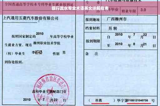银行流水专业术语英文详解指南