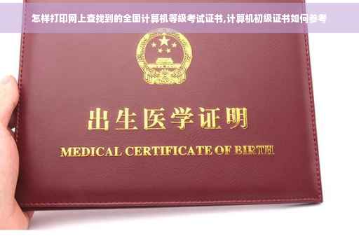 怎样打印网上查找到的全国计算机等级考试证书,计算机初级证书如何参考