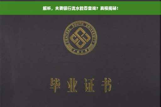 解析，夫妻银行流水能否查询？真相揭秘！