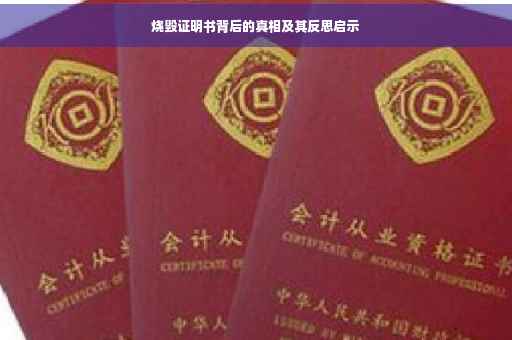 烧毁证明书背后的真相及其反思启示