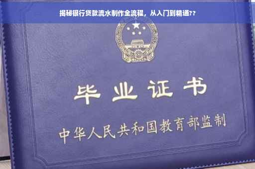 揭秘银行贷款流水制作全流程，从入门到精通??