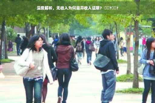 深度解析，无收入为何需开收入证明？ ​​?​​?