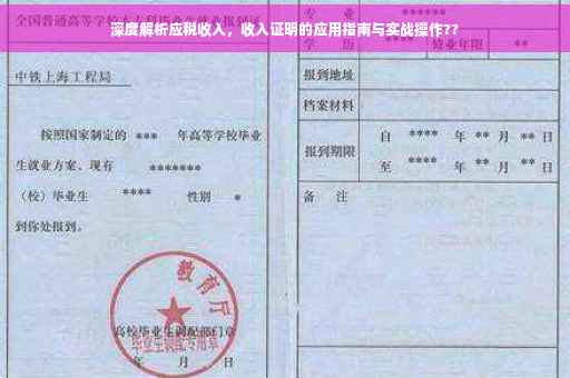 深度解析应税收入，收入证明的应用指南与实战操作??
