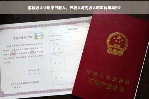 解读收入证明中的收入，总收入与纯收入的差异与真相?