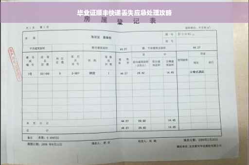 毕业证顺丰快递丢失应急处理攻略