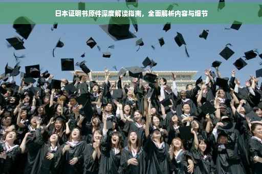 日本证明书原件深度解读指南，全面解析内容与细节
