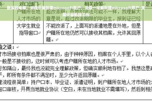 新买的电脑，总提示要创建microsoft账户，是否一定要创建microsoft账户-美国计算机找工作