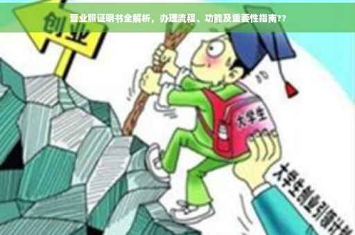 营业照证明书全解析，办理流程、功能及重要性指南??