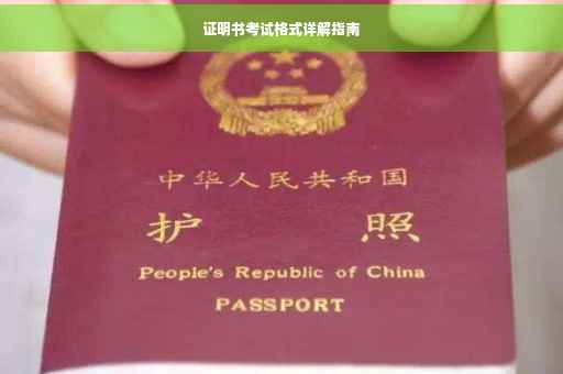 证明书考试格式详解指南
