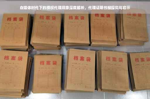 自媒体时代下的授权代理现象深度解析，代理证明书楷探究与启示