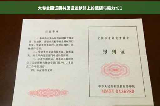 大专贫困证明书见证追梦路上的坚韧与毅力?⚡️