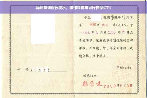 异地查询银行流水，操作指南与可行性探讨?✨