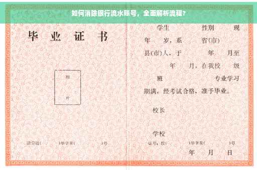 如何消除银行流水账号，全面解析流程?