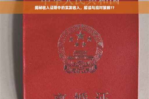 揭秘收入证明中的实发收入，解读与应对策略??