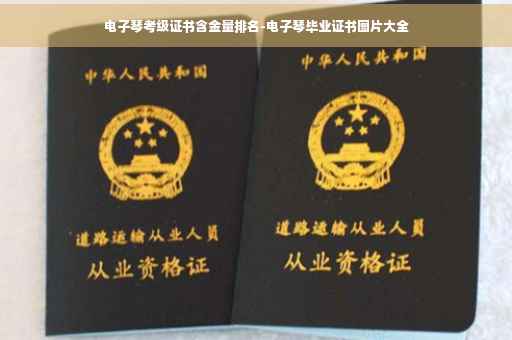 电子琴考级证书含金量排名-电子琴毕业证书图片大全