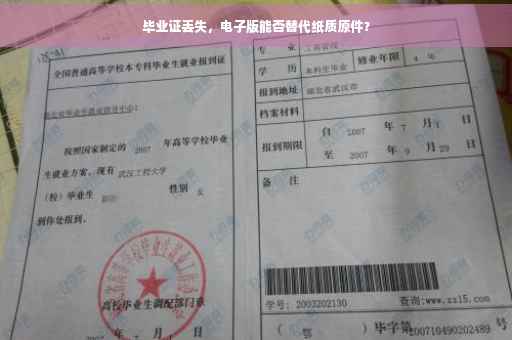 毕业证丢失，电子版能否替代纸质原件？