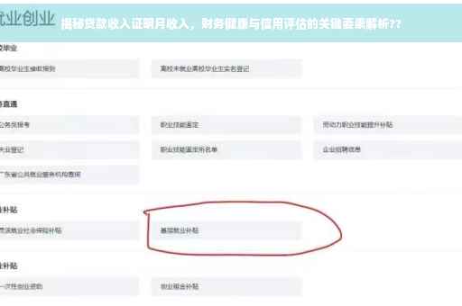 揭秘贷款收入证明月收入，财务健康与信用评估的关键要素解析??