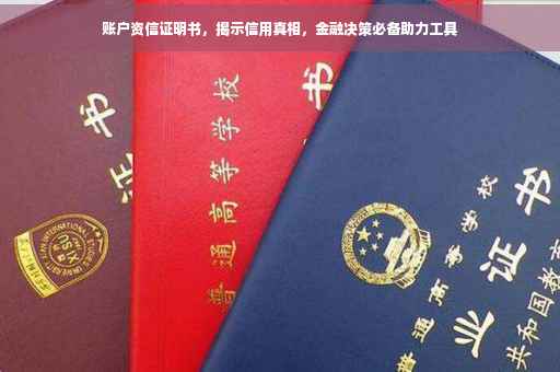 账户资信证明书，揭示信用真相，金融决策必备助力工具