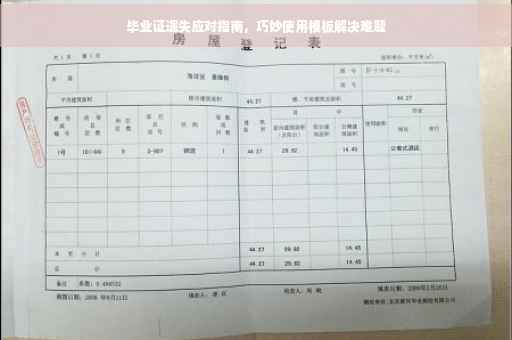 毕业证遗失应对指南，巧妙使用模板解决难题