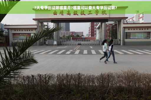 ?大专学历证明哪里开?哪里可以查大专学历证明?