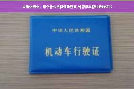 自动化专业，考个什么资格证比较好,计算机类似注会的证书