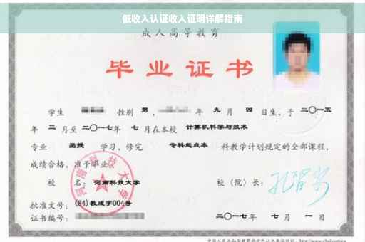 低收入认证收入证明详解指南
