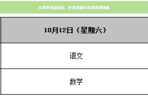 大学毕业证丢失，补办流程与注意事项详解