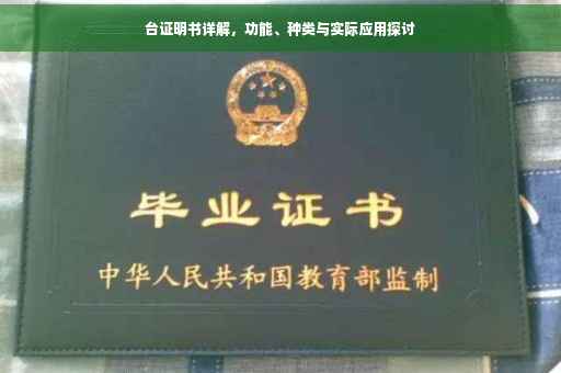 台证明书详解，功能、种类与实际应用探讨