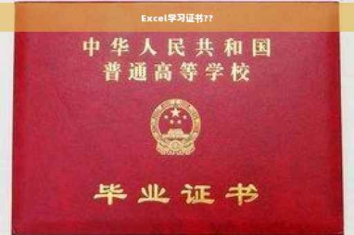 Excel学习证书??