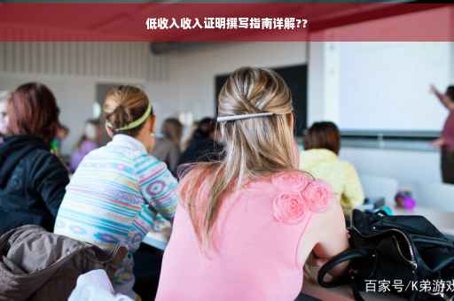 低收入收入证明撰写指南详解??