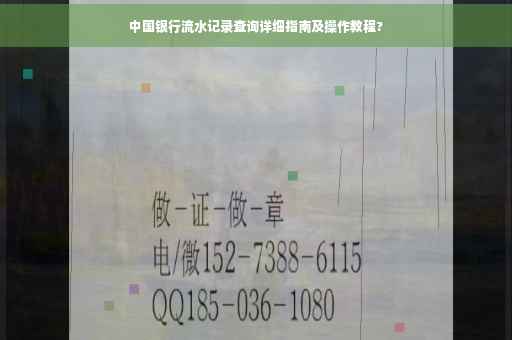 中国银行流水记录查询详细指南及操作教程?